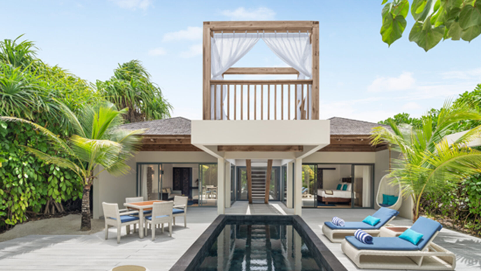 Beach Pool Villa Sunset