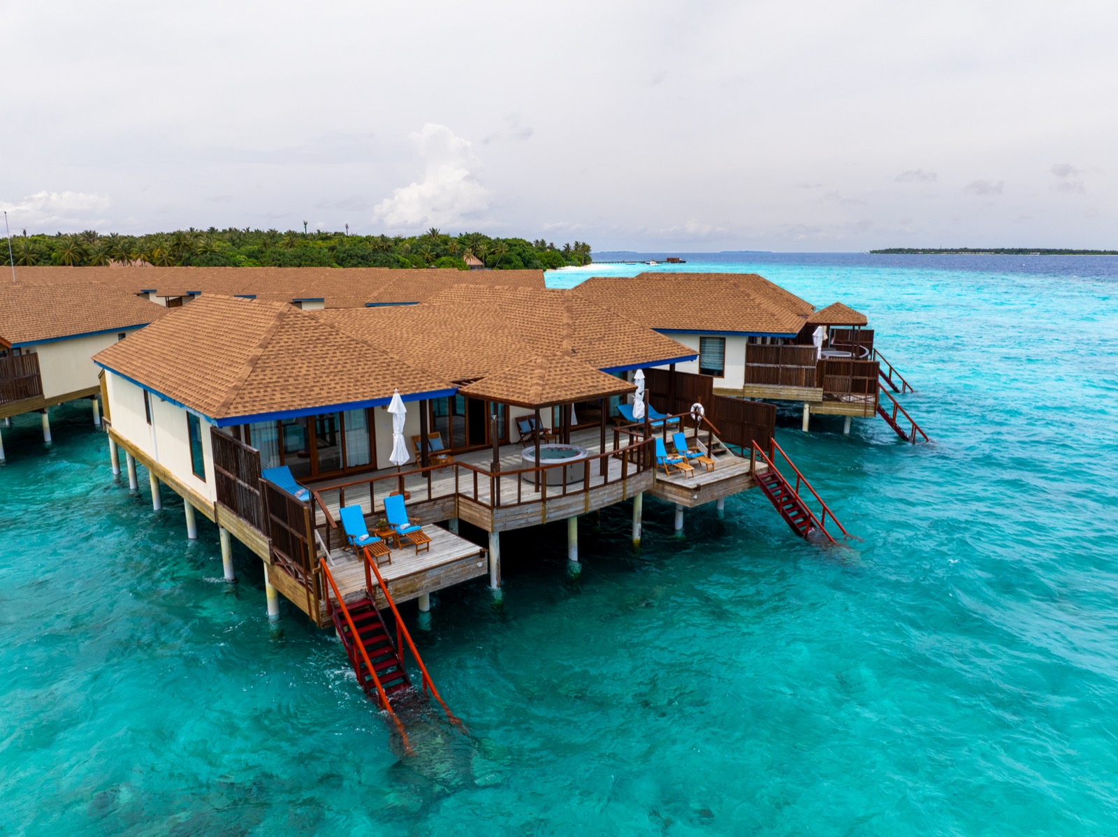 Two-Bedroom Water Villa Suite with Spa Tub