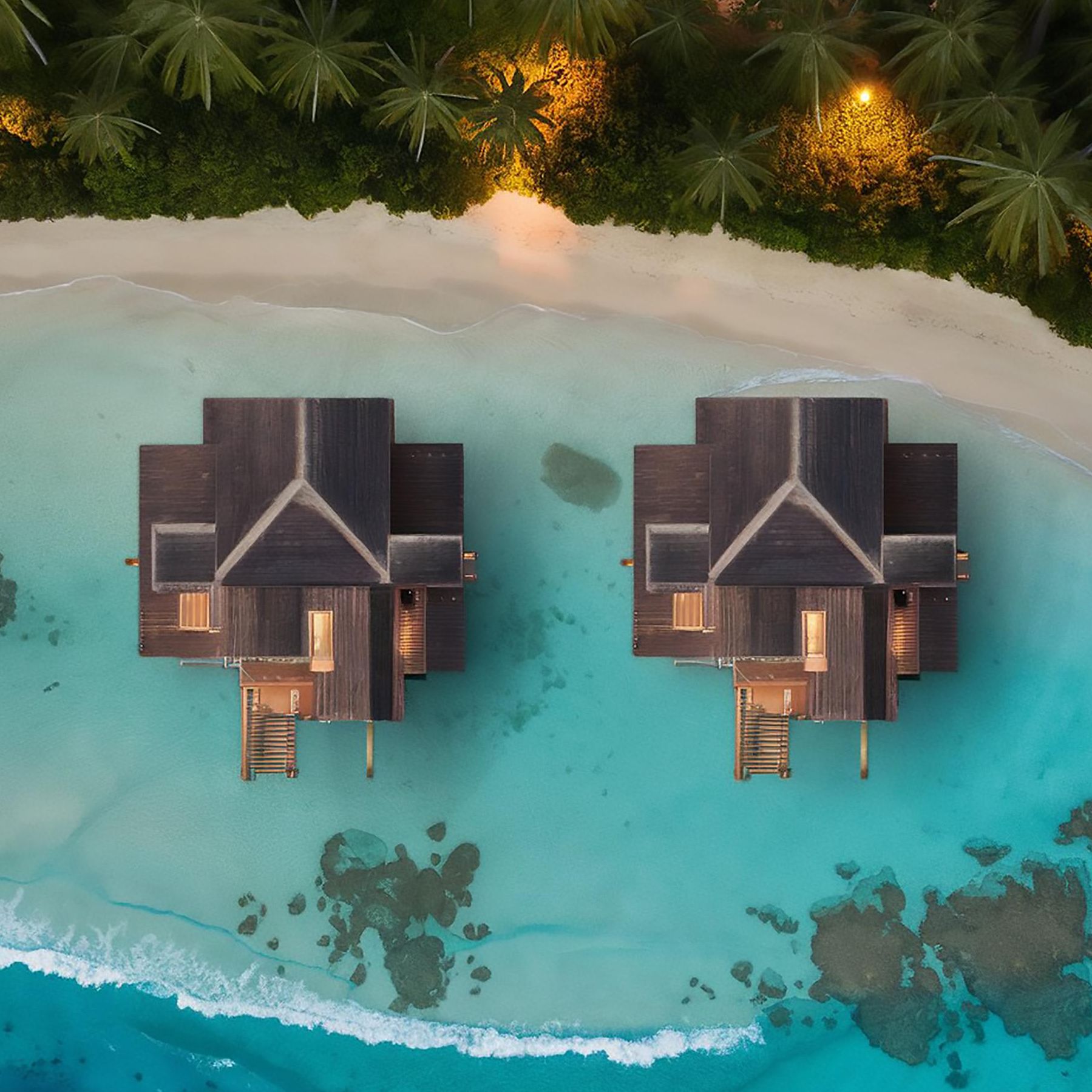 Sunset Water Pool Villa with Slide