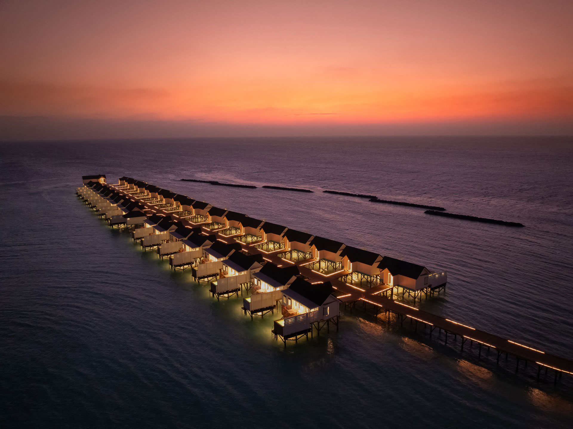 Sunset Water Villa with Pool
