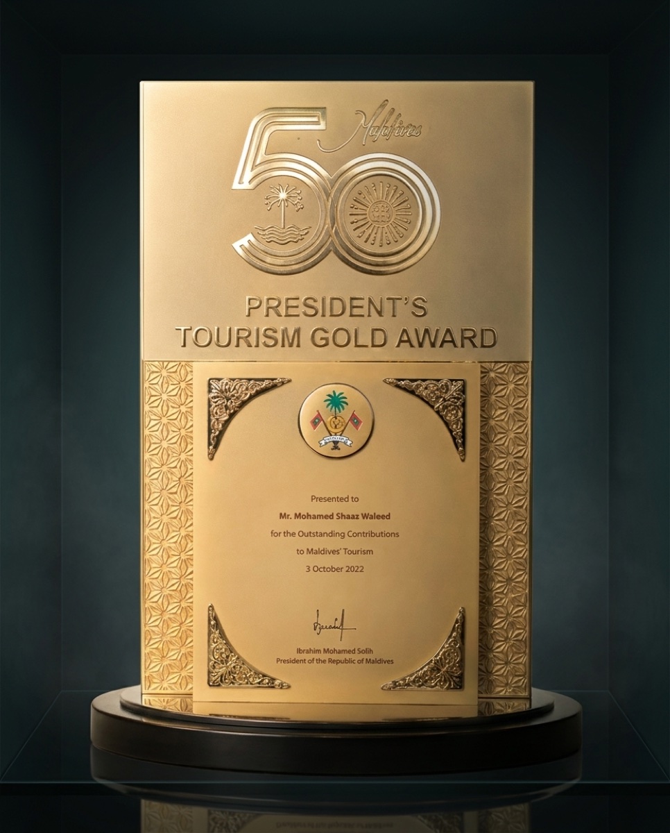 President's Tourism Gold Award — President of the Republic of Maldives (2022)